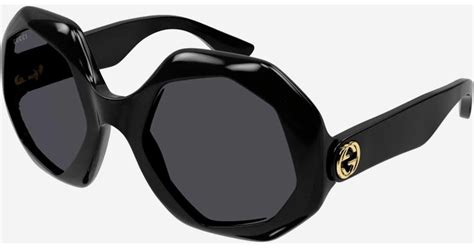 gucci black hexagonal sunglasses|gucci sunglasses black friday.